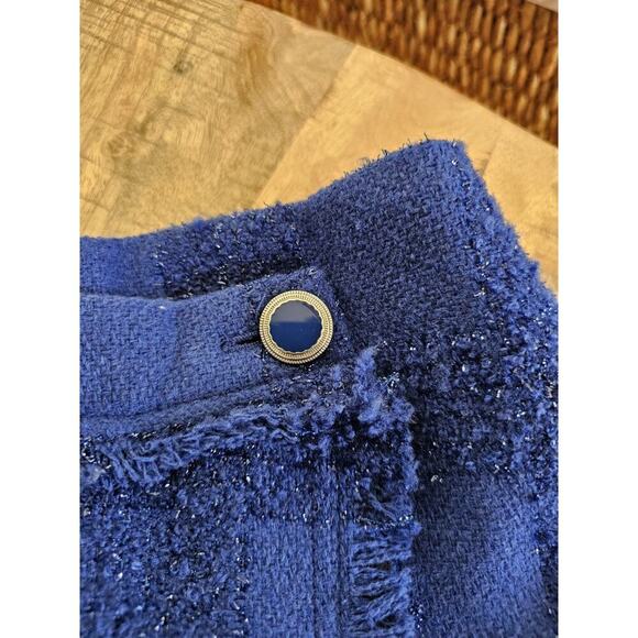 House Of Harlow 1960 X Revolve Blue Tweed Skort Women's Size XL Party Cocktails - Picture 2 of 11